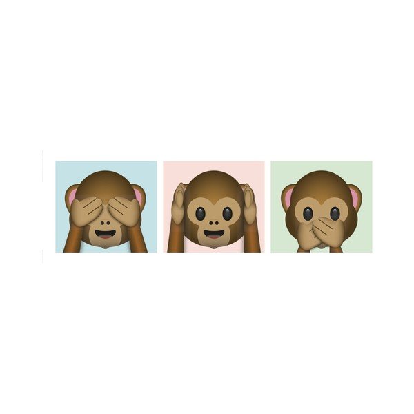 Obraz na płótnie OrangeWallz Emoji Monkey, 30x90 cm-image-4