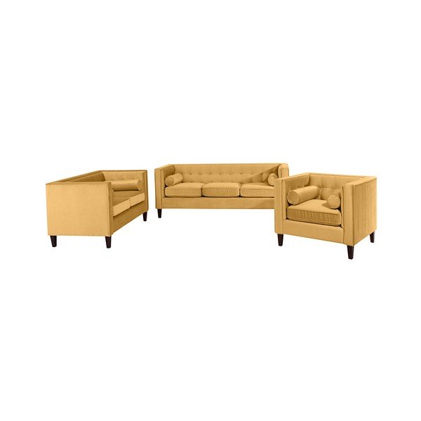 Żółta sofa Max Winzer Jeronimo, 215 cm-image-1