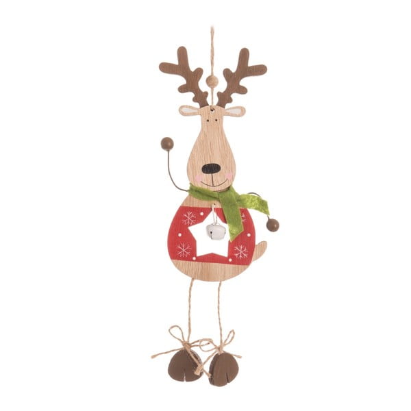 Drewniany dekoracyjny piesek wiszący Christmas Reindeer