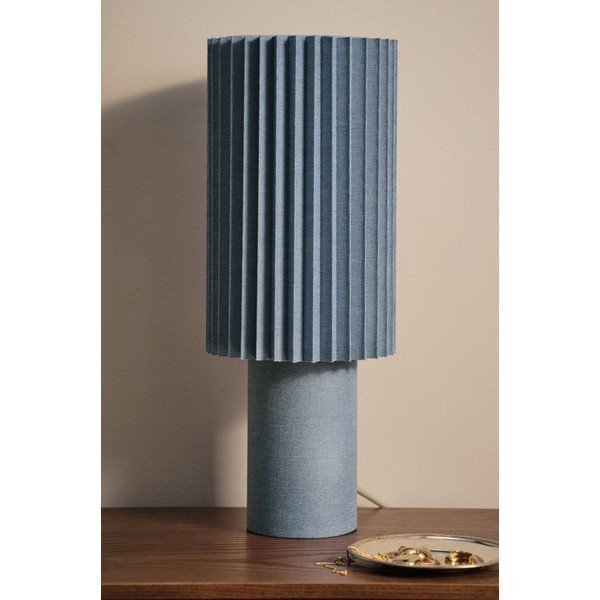 Niebieska lniana lampa stołowa (wysokość 45 cm) Harriet – Jotex-image-2
