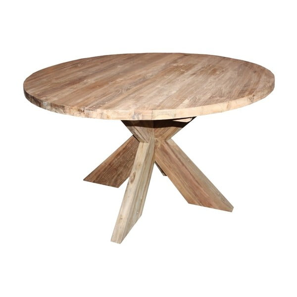 Stół do jadalni z drewna tekowego HSM Collection Ronde, średnica 130 cm