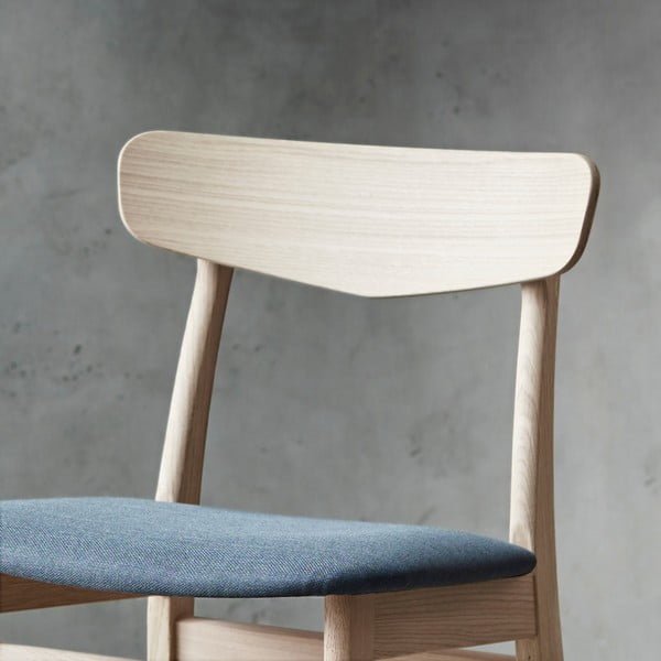 Niebieskio-naturalne krzesło z litego drewna dębowego Mosbøl – Hammel Furniture-image-3