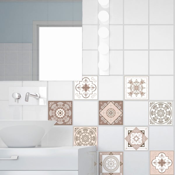 Zestaw 15 naklejek ściennych Ambiance Ezeiza, 10x10 cm-image-3