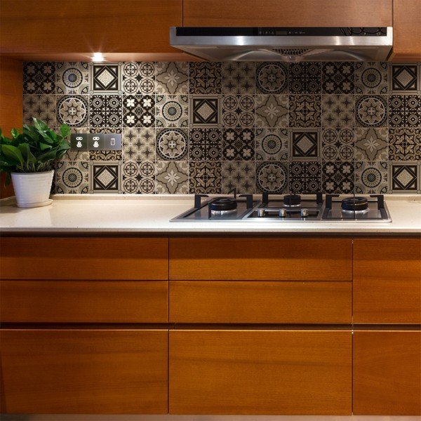 Zestaw 9 naklejek ściennych Ambiance Wall Decal Tiles Azulejos Pompei, 20x20 cm-image-3