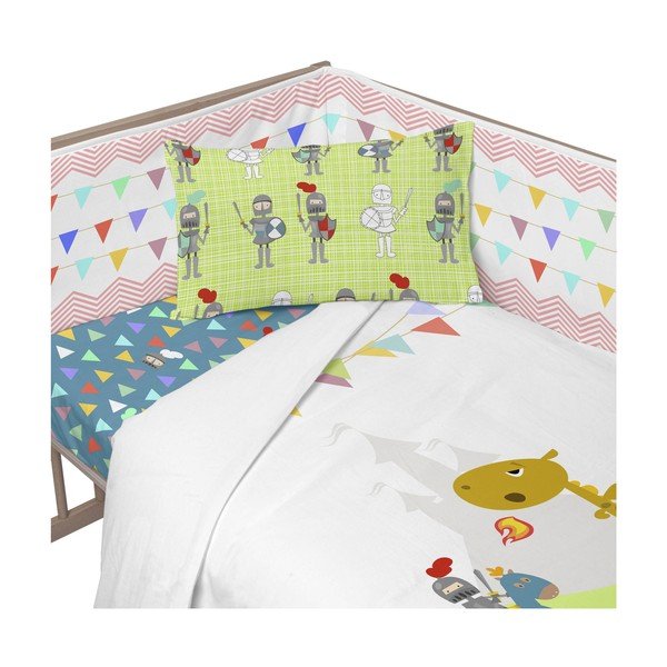 Bawełniany ochraniacz do łóżeczka Mr. Fox Knight, 210x40 cm-image-2