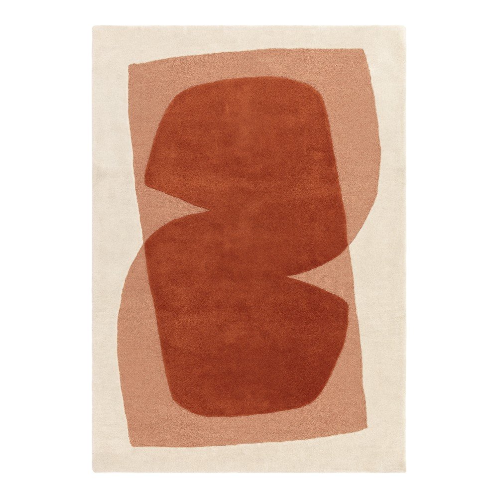 Pomarańczowy/beżowy wełniany dywan tkany ręcznie 200x290 cm Kinney – MADE