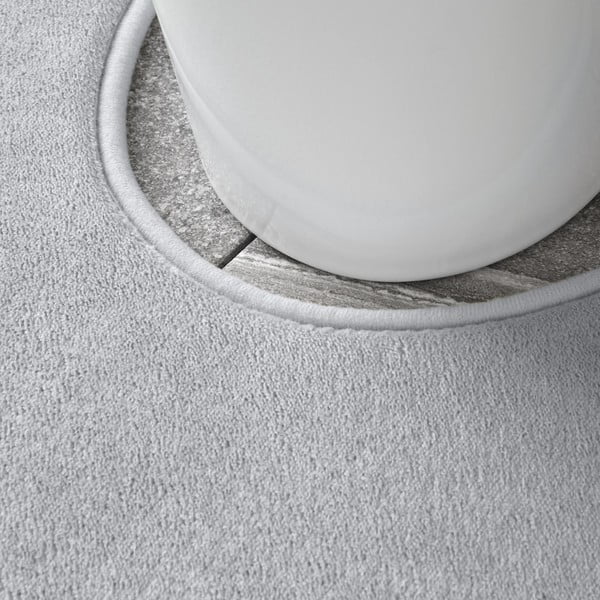 Jasnoszare dywaniki łazienkowe do WC z pianki pamięciowej zestaw 2 szt. 50x80 cm Anti-Bacterial – Catherine Lansfield-image-3