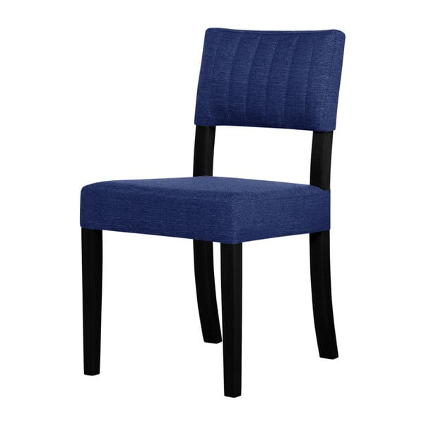 Niebieskie krzesło z czarnymi nogami Ted Lapidus Maison Néroli