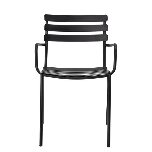 Czarne metalowe krzesło ogrodowe Monsi – Bloomingville-image-3