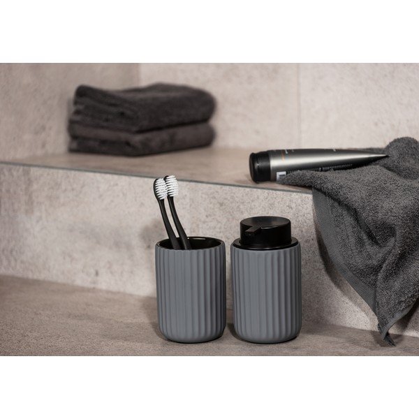 Szary ceramiczny kubek na szczoteczki do zębów Wenko Belluno-image-2