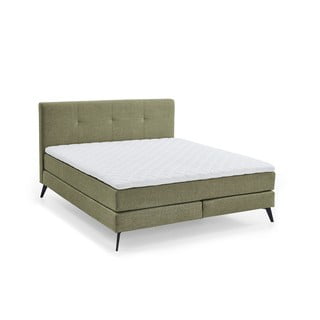 Zielone łóżko boxspring 160x200 cm Jona – Meise Möbel