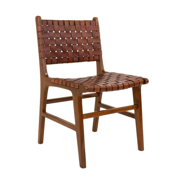 Brązowe krzesła z drewna tekowego zestaw 2 szt. Perugia – House Nordic