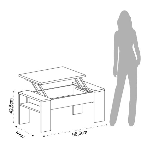 Szaro-biały stolik z miejscem do przechowywania Tomasucci James-image-2