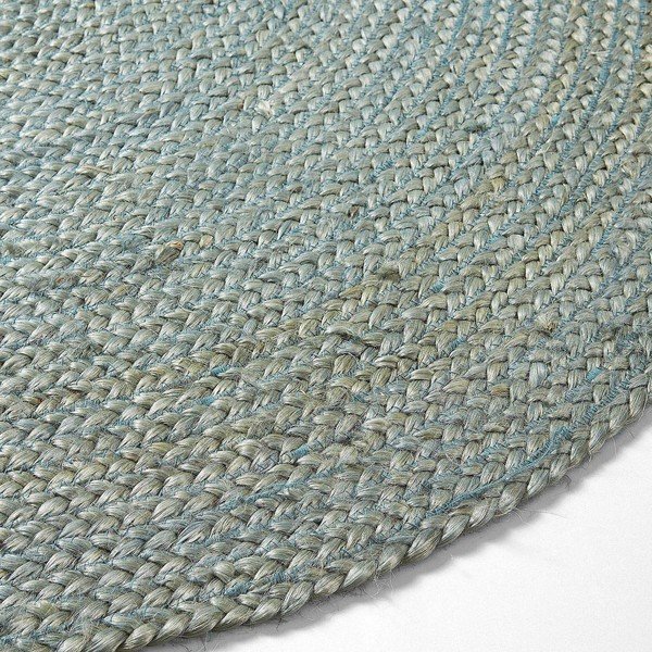 Niebieski dywan z juty Kave Home Dip, ⌀ 100 cm-image-1