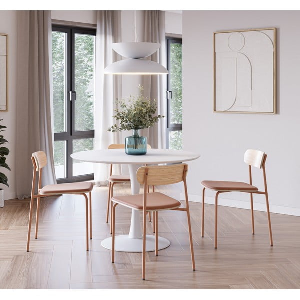 Czerwono-naturalne krzesła zestaw 2 szt. Adriana – Marckeric-image-1