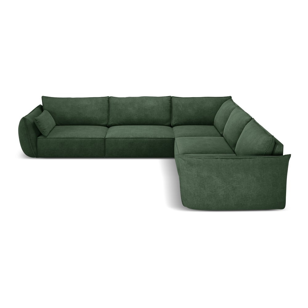 Ciemnozielony narożnik (róg zmienny) Vanda – Mazzini Sofas
