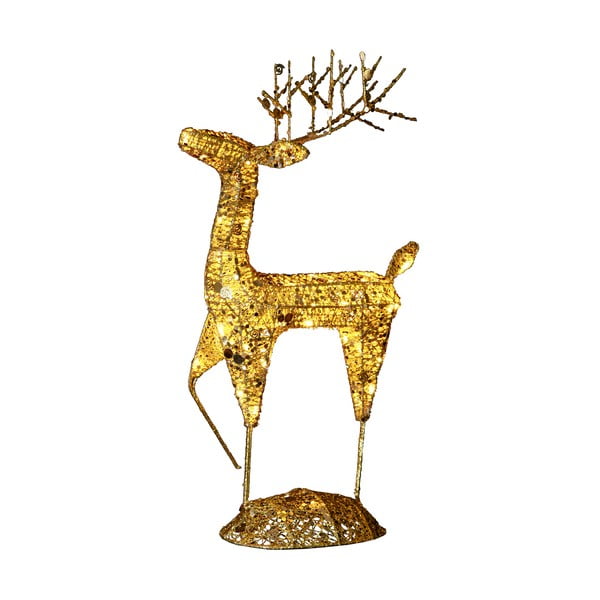 Dekoracja świecąca LED Best Season Golden Deer, výška 68 cm