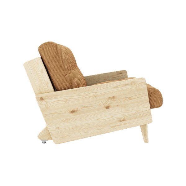 Musztardowa rozkładana sofa 190 cm Indie – Karup Design-image-4