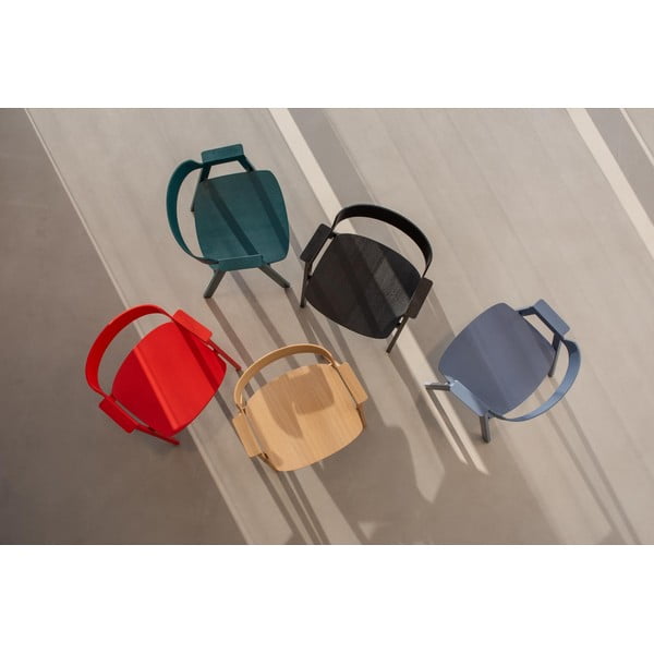 Czarne krzesło z podłokietnikami z litego drewna dębowego Flip – Gazzda-image-3