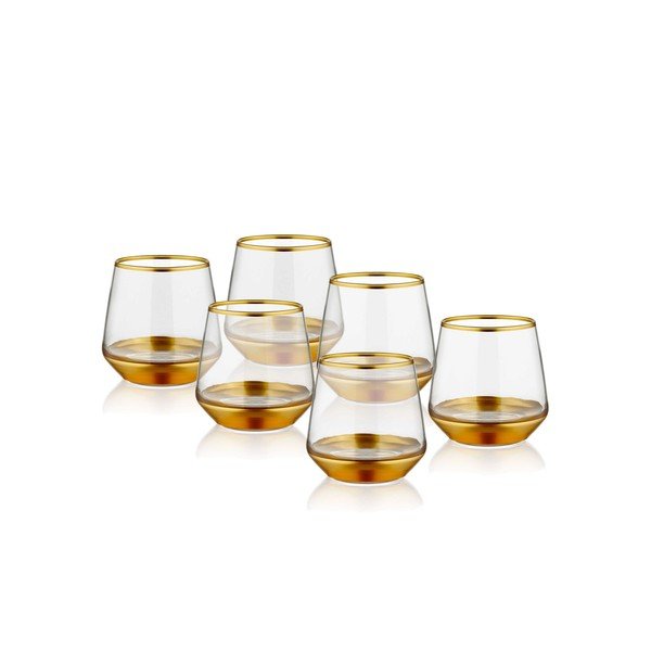 Zestaw 6 szklanek Mia Glam Gold, 257 ml-image-1