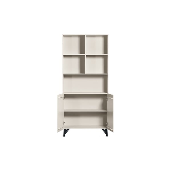 Kremowy regał z litego drewna sosnowego 90x200 cm Miller – WOOOD-image-2