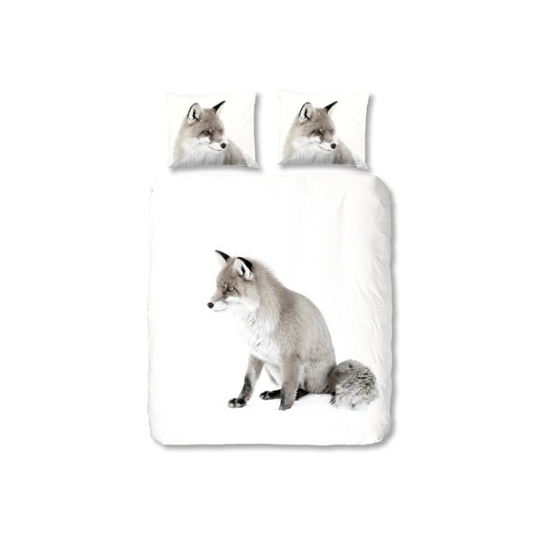 Bawełniana pościel dwuosobowa Good Morning White Fox, 240x200 cm