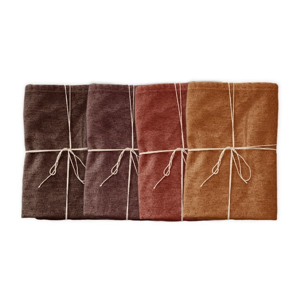 Zestaw 4 serwetek tekstylnych z domieszką lnu Really Nice Things Red Gradient, 43x43 cm-image-1