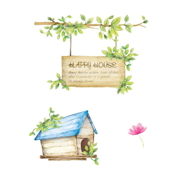 Zestaw naklejek Ambiance Happy House, 42x30 cm-image-2