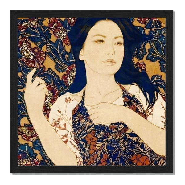 Obraz w ramie Liv Corday Asian Mariko, 40x40 cm