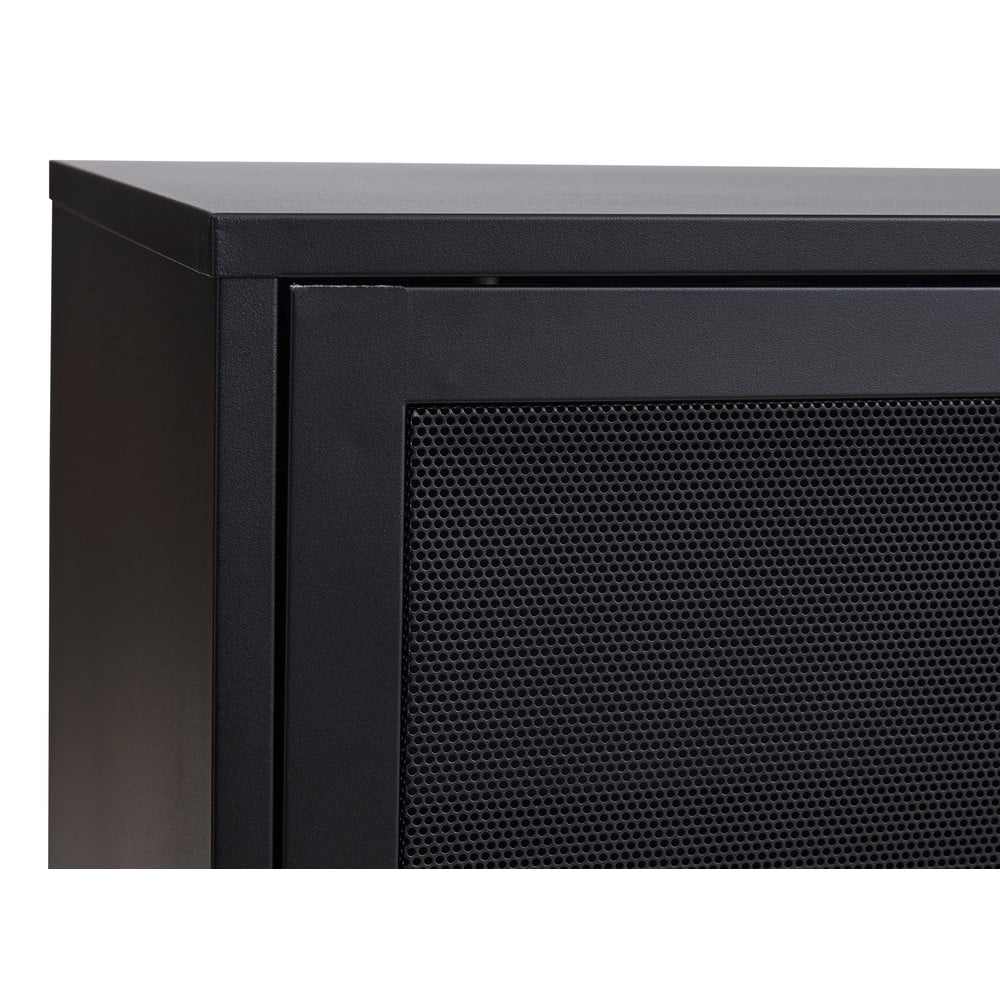 Czarna metalowa komoda z drzwiami przesuwnymi 160x75x46 cm Veep – Unique Furniture (zdjęcie 8)