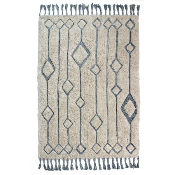 Beżowo-niebieski ręcznie tkany dywan Flair Rugs Solitaire Sion, 200x290 cm