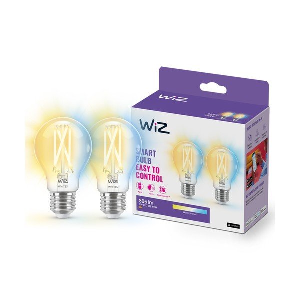 Inteligentne żarówki filamentowe z gwintem E27 zestaw 2 szt., 7 W – WiZ