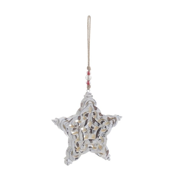 Świąteczna drewniana dekoracja wisząca w kształcie gwiazdy InArt Celina