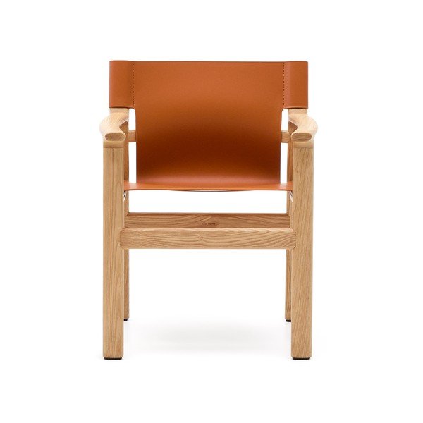 Koniakowe krzesło z litego drewna jesionowego z podłokietnikami Jan – Kave Home-image-2