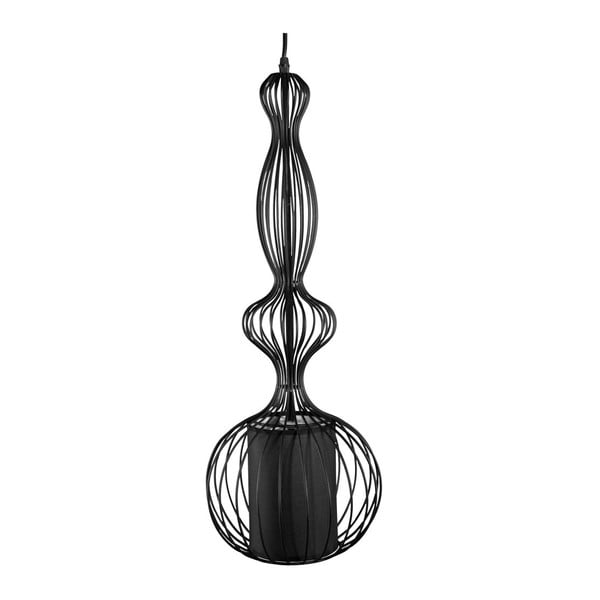 Czarna lampa wisząca Mauro Ferretti Da Soffito Black, 20x85 cm