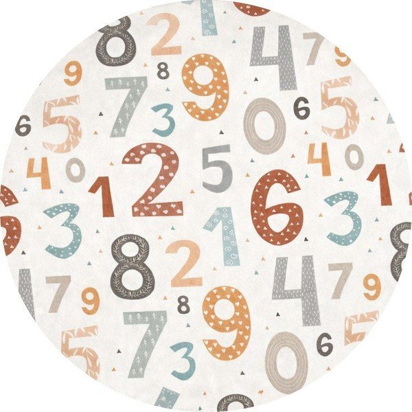 Dziecięcy dywan do zabawy odpowiedni do prania ø120 cm Happy Numbers – Mila Home