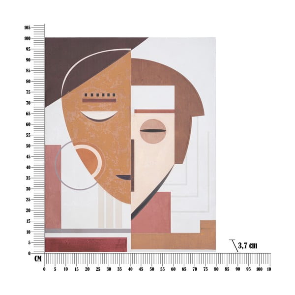 Ręcznie malowany obraz 80x100 cm Ethnic Face – Mauro Ferretti-image-4