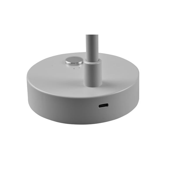 Jasnoszara lampa stołowa LED ze ściemniaczem (wys. 28 cm) Lenny – Trio-image-4