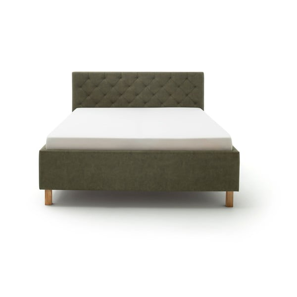 Zielone tapicerowane łóżko dwuosobowe ze schowkiem ze stelażem 180x200 cm San Remo – Meise Möbel-image-2