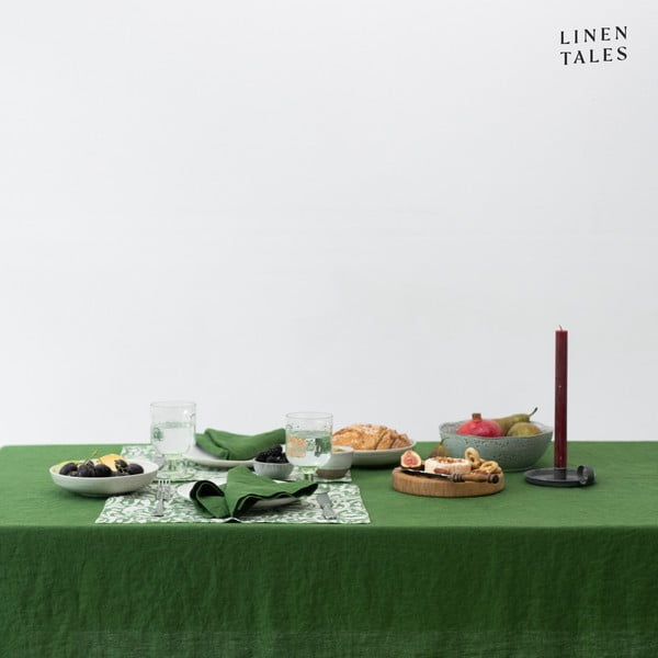 Lniany obrus 140x200 cm True Green – Linen Tales-image-2