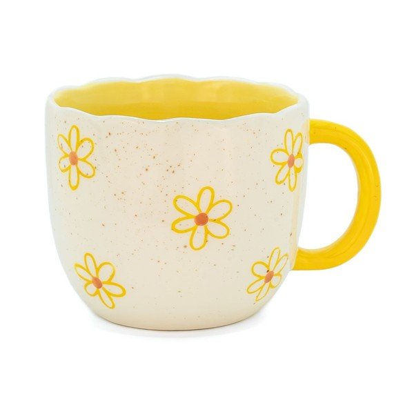 Żółto-kremowy porcelanowy kubek 350 ml Surprise Highland Cow – Sass & Belle-image-3