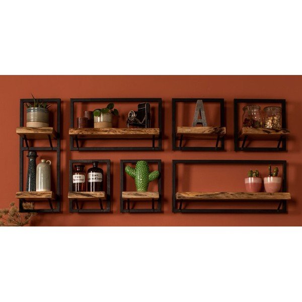 Półka ścienna z drewna akacjowego HMS collection Levels, 70x32 cm-image-1
