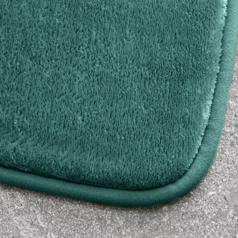 Zielone dywaniki łazienkowe do WC z pianki pamięciowej zestaw 2 szt. 50x80 cm Anti-Bacterial – Catherine Lansfield (zdjęcie 3)