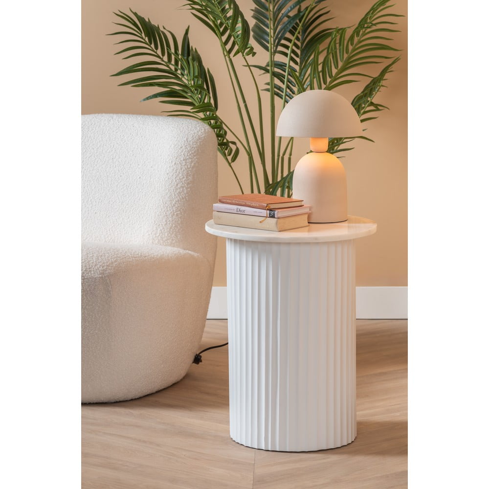 Marmurowy okrągły stolik ø 50 cm Luscious – Leitmotiv