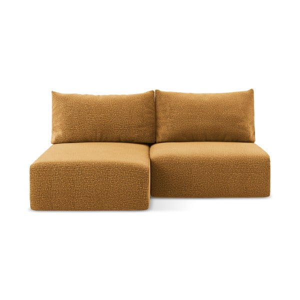 Pomarańczowy rozkładany/ze schowkiem narożnik (lewostronny) Kalena – Makamii