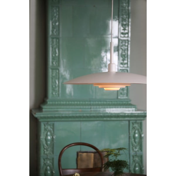 Biała lampa wisząca z metalowym kloszem ø 57 cm Piny – Markslöjd-image-2