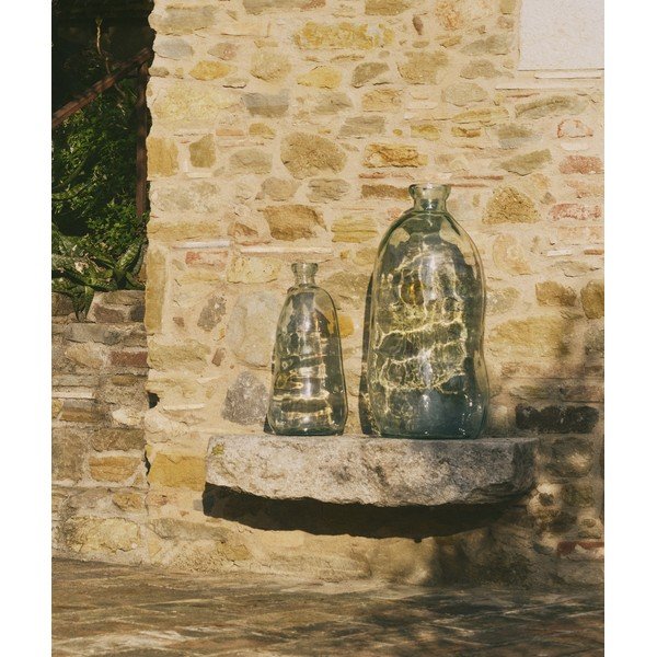 Wysoki wazon ze szkła z recyklingu (wysokość 75 cm) Brenna – Kave Home-image-1