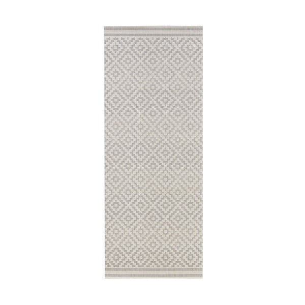 Szary chodnik odpowiedni na zewnątrz Bougari Karo, 80x150 cm