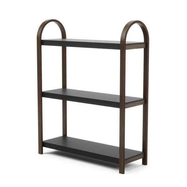 Czarny regał w dekorze orzecha 72x90 cm Bellwood – Umbra-image-3