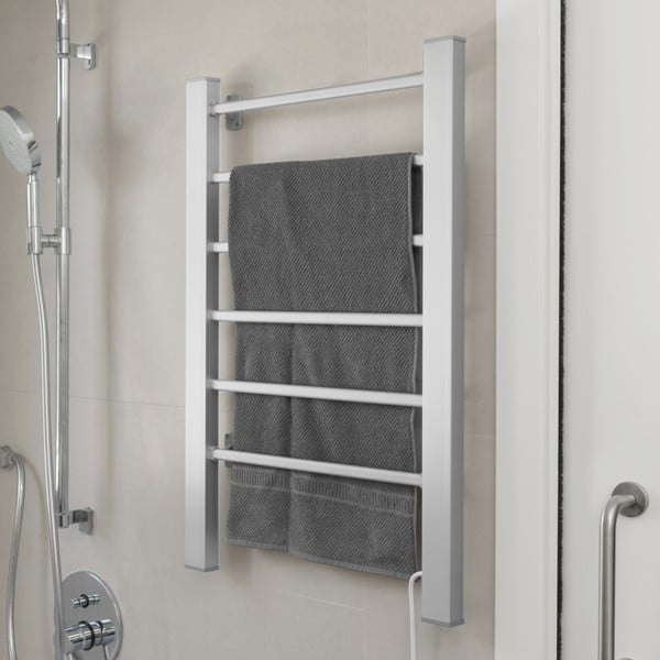 Szary elektryczny wieszak na ręczniki InnovaGoods Towel Rail-image-2